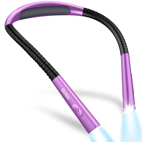 Image of Gritin Book Light, Eye Caring 4-Color&5-Brightness Neck Light Reading Light