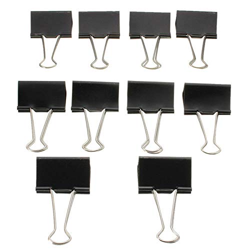 12 x 51mm Double Clip Steel Clips Double Black Paper Clip