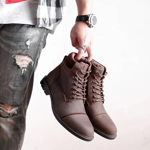 Image of Arkbird Mens Chelsea Boots, Stylish and Comfort Leather Chukka Ankle Boots with Zipper