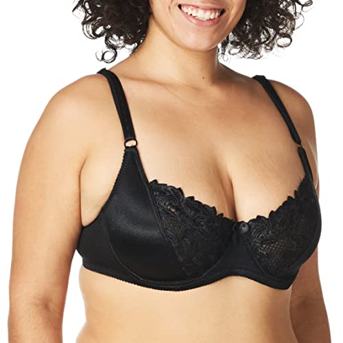 Carnival Women's Minimizer Embroidered Lace and Satin Cup Bra