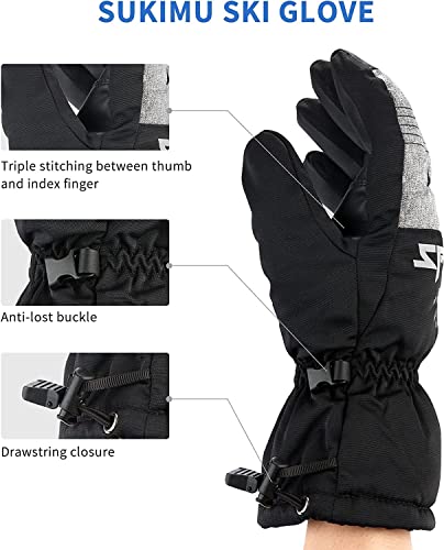 Adoric Ski Gloves, Life Waterproof Winter Gloves For Men Women, Snowboarding Gloves Cold Weather Warm Snow Gloves With Touchscreen Fingers (Xl) #TOP5