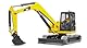 bruder 02466 - Cat Minibagger mit Bauarbeiter - 1:16 Baufahrzeug, Baustelle, Löffelbagger, Arbeiter, bworld, Baumaschine, Spielzeug