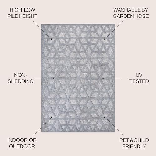 image for JONATHAN Y IBZ102C-8 Talaia Neutral Geometric Indoor Outdoor Area-Rug 