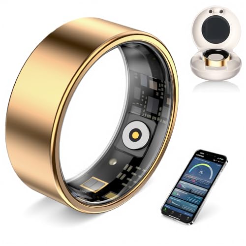 UouNeaCo AI Smart Ring for Women Men - Sleep Tracker Ring with Heart Rate,Blood Oxygen,10ATM Waterproof Fitness Ring,Step Counter & GPS Activity Fitness Tracker,7-Day Battery for iOS/Android