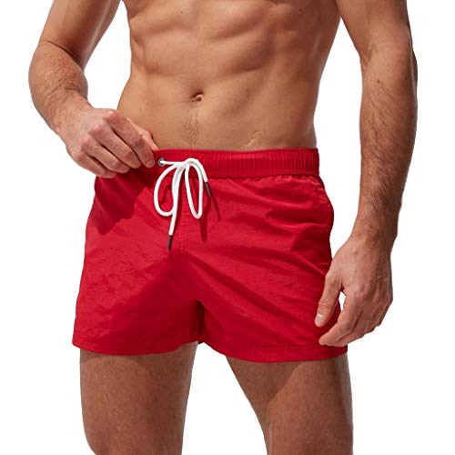 PMUYBHF Badehose Herren kurz,Badehose Herren Jungen Badeshorts Shorts Wettkampf Schwimmhose Sportswear Shorts Badeshorts Jungen Schwimmwear Männer-Badehose Cover