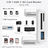 SD Card Reader for iPhone 16 15 14 13, 3-in-1 Lightening & USB-C to SD Card Reader for Micro SD Digital Camera Adapter Compatible with iPhone/iPad/MacBook