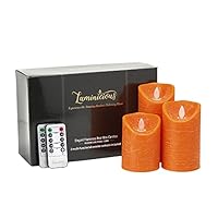 VEEKI Confezione da 3 candele LED senza fiamma, funzionamento a batteria, fiamma tremolante realistica, design a foglia d'acero, timer con telecomando, candele decorative per casa, chiesa, matrimoni