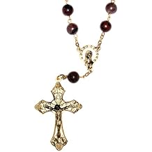 Gold Finish One Decade Pocket Rosary made with Crazy Horse Gemstones