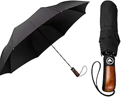 Guarda Chuva Reforçado Compacto Automático - Proteção Contra Sol e Chuva e Resistente ao Vento