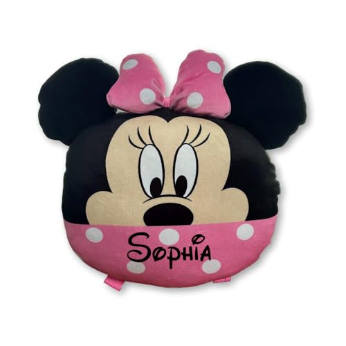 Disney Backpack Personalized Minnie Mouse 12 Inch Plush Double Shoulder Strap Squish Tote Bag with Custom Name