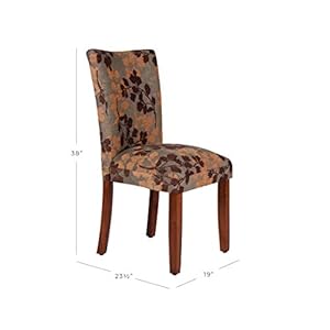 Homepop home decor k1136 f975 classic upholstered parsons dining chair single accent dining chair brown woven  urban country home decor