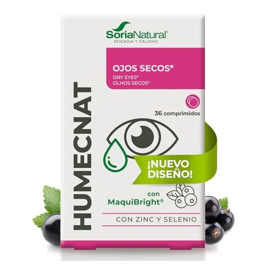Soria Natural Humecnat – Ayuda en Caso de Ojos Secos – Apoya la Salud de la Visión - 100% Natural – Ayuda a Proteger las Células Frente al Daño Oxidativo - 36 comprimidos de 400 mg.