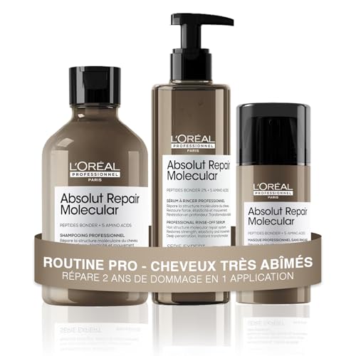 Routine Absolut Repair Molecular L'Oréal Professionnel pour cheveux très abîmés