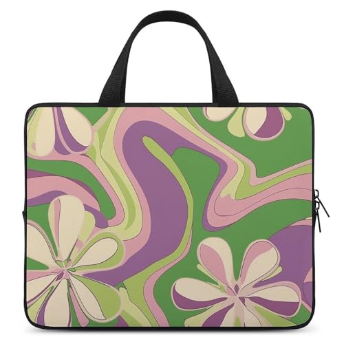 Sac ordinateur portable motif floral rétro 15 pouces pour vos trajets urbains