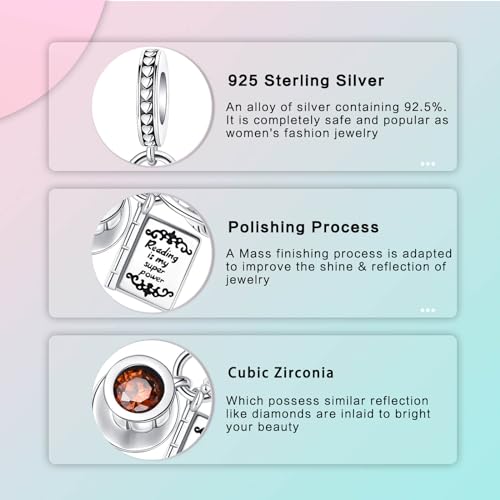 Image of LUXILLA Love You Best Friend Grandma Wife Heart Charm 925 Sterling Silver Charms Fit for Bracelets Necklace Jewelry Gift for Women