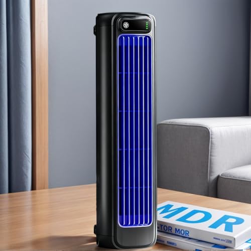 2026 New Summer Portable Air Conditioner Fan Ultra-Fast Cooling Technology 3-Speed Powerful Airflow LED Touch Control USB Rechargeable Personal AC Fan for Bedroom Office Home (Grey)