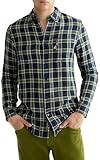 Patte de boutonnage Scotch & Soda Regular-Fit Shirt Chemise, Sky Captain Check 401, L Homme
