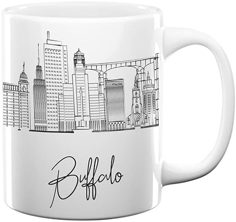 Vista 332 de TJ Originals - Taza de café Boston Massachusetts, regalo de taza de café de recuerdo de viaje turístico, taza de cerámica Skyline de 11 oz, taza