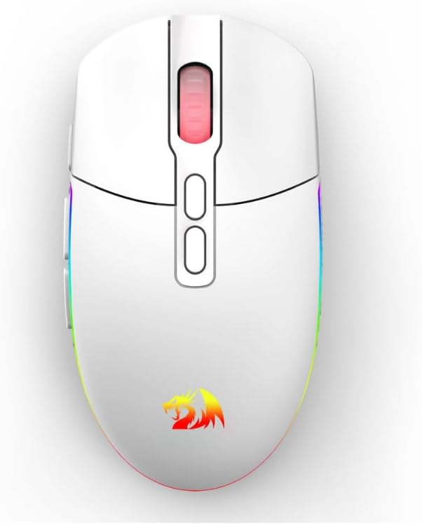 Mouse sem fio Redragon Invader Pro Branco