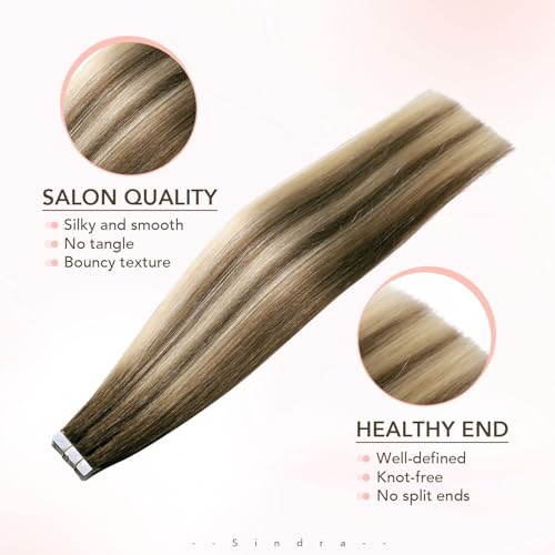 Image of Sindra Invisi Edge Tape in Extensions Human Hair #3 /8 /22