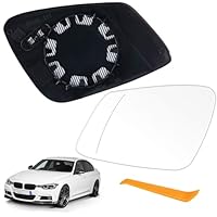 Spiegelglas Ersatz für BMW F01 F07 F10 F11 F20 F21 F22 F30 F31 F32 F34 F36 i3 beheizbar Ersatzspiegelglas Beifahrerseite Außenspiegel Rückspiegelglas Seitenspiegelglas (Links)