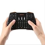 2.4G Mini Wireless Keyboard with Touchpad Mouse Combo,LED Backlight Keyboard Air Mouse Remote Control Rechargeable Portable Multi-Function Gaming Keyboard Controller for Android TV Box/PC/Tablets