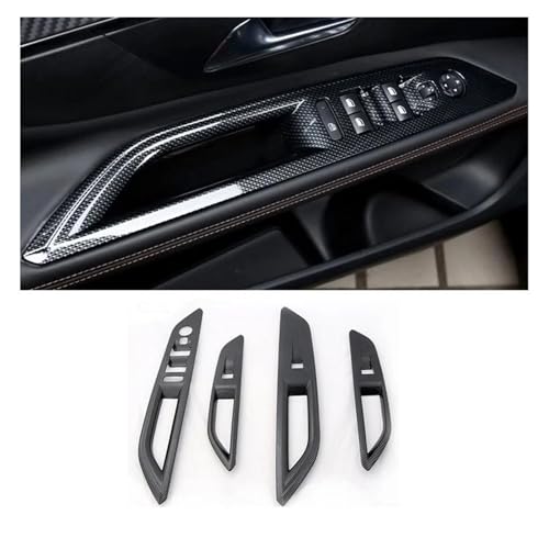 �Ԃ̑��K���X���t�g�X�C�b�`�p�l���J�o�[ �ɓK������ �v�W���[ 3008 5008 GT 3008GT 5008GT 2016-2018 2019 2020 2021 2022 2023 KISSGPIPOL(ABS Carbon fiber)