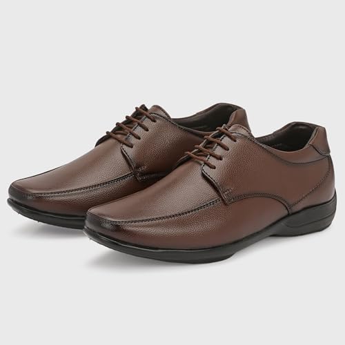 Image of Centrino Formal Shoes for Men | Lightweight Comfortable Office Shoes for Man Stylish | Cushioned Insole Lace-Up Shoes for Men | Durable TPR Sole | Trendy Classic Design Footwear for Men (8116)