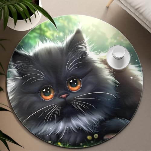 Tapis de sol chat noir pour chambre de bébé cocooning et douce - 6