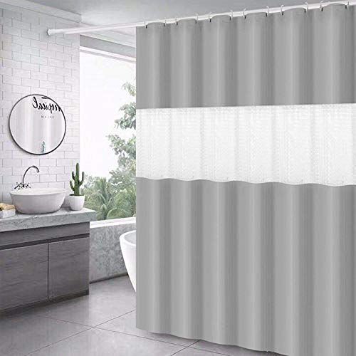 Shenghuo Juego de cortinas de ducha de 180 cm x 200 cm (71 x 79") para bañera, baño y bañera, cortinas de protección de PEVA impermeable + 12 ganchos para colgar Cover