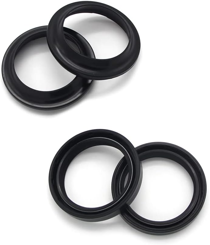 Front Fork Shock Oil Seal Dust Seal Fork Seal Set Size model 43MMx55MMx10.5MM for Kawasaki 92049-1104 92093-1086 for Kawasaki KDX200 1986-1988 for Kawasaki KX125 1986 for Kawasaki KX250 1985-1986