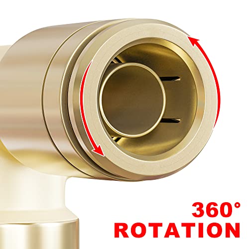 Hromee Push To Connect Union Tee Fittings, 1/4 Inch Od Tube Adapter For Air Spring Suspension Line Service Kit #TOP4