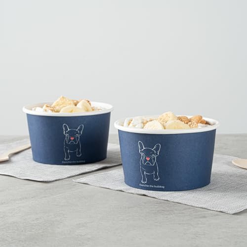 Image of Coppetta 12 Ounce Dessert Cups, 50 Disposable Ice Cream Cups - Lids Sold Separately, Sturdy, Frenchie Paper FroYo Bowls, For Hot And Cold Foods, Perfect For Gelato Or Mousse - Restaurantware