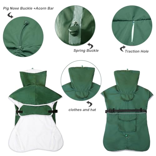 Imperméable pour chien de taille moyenne à grande poncho à capuche