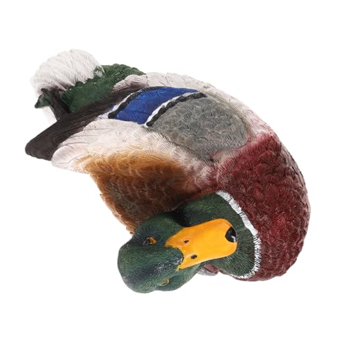 Hemobllo Statua di Anatra Galleggiante in Materiale Sintetico per Giardino e Specchio d'Acqua Miniatura Decorativa Ornamento da Esterno Resistente allo Sbiadimento Adatta Spazi Interni ed