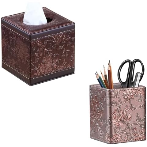 Tissue Box Cover Square + Pen Holder Cover