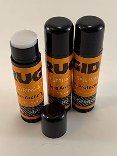 Rugid Compound, Recurve, Traditional Bow String And Crossbow Rail Wax, Lubricant & Conditioner - Cold Weather, Odorless Formula - 3-Pack .15 Ounce Tubes #TOP3
