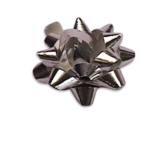 Worlds Mini Metallic Silver Bows,Gift Wrap Bows-Christmas Ribbon Gift Bows 1 1/4" Inch(20 Pack) #TOP1