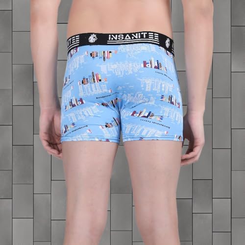 Image of Men's Nylon Stretch Printed Trunk | Ultra-Soft, Breathable Innerwear for Men | Stylish & Supportive Fit