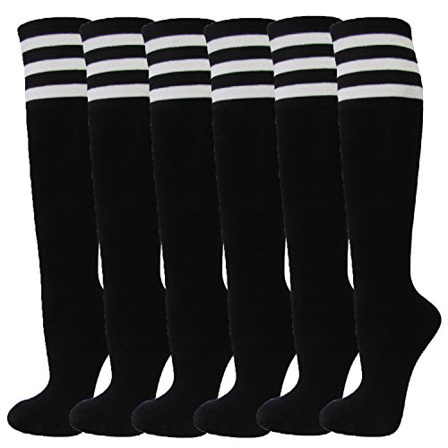 Image of SocksKnee Women Multi-Pack Colorful Variety Design Assorted Activewear Knee-High Stocking Socks, 9-11