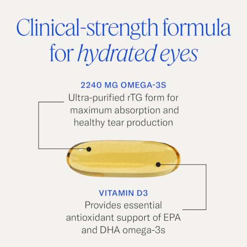 Image of De3 Occasional Eye Dryness rTG Omega 3 Supplement, 180 Count, 60-Day Supply