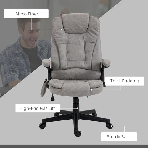 Homcom US921-171V85GY 6 Point Vibrating Massage Office Chair thumb #8