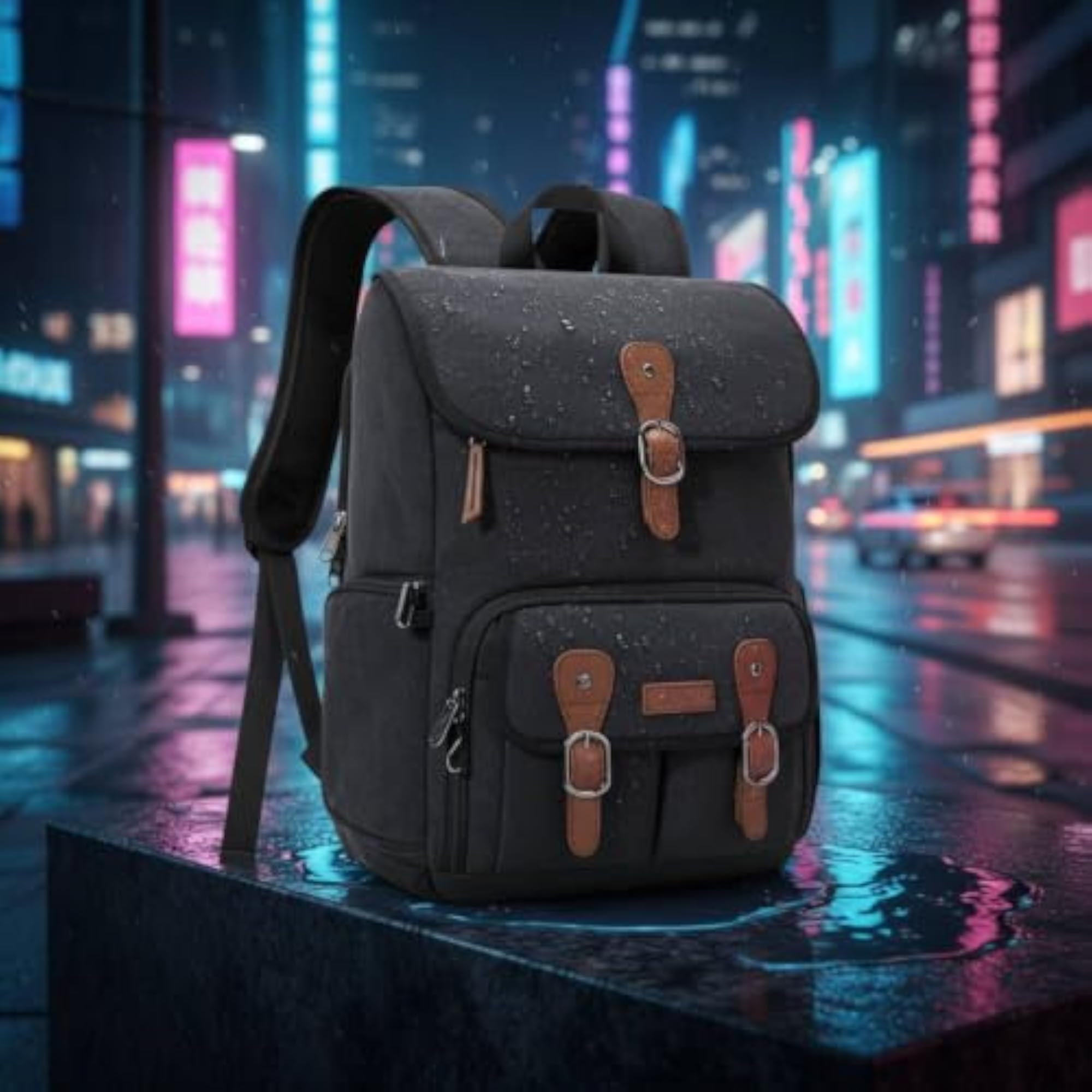 Water Resistant Camera Backpack with Customizable Dividers