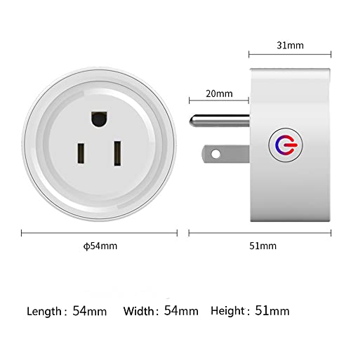 Zigbee Smart Plug, Prakriti Smart Zigbee Plugs | Compatabile with Google Assistant, Alexa, Hubitat (2 Pack)