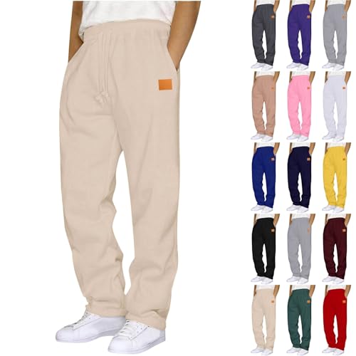 Men's Casual Jogging Sweatpants Loose Fit Drawstring Waist Pants Athletic Trousers for Workout Running Camping Hiking