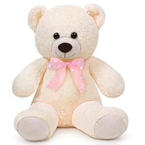 Teddy Bear Stuffed Animal 16” Small Teddy Bear Plush Toy Gift for Valentine Christmas Birthday White