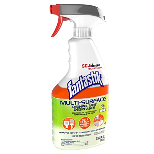 Image of SC Johnson Professional Fantastik Disinfectant Multi-Surface Cleaner Spray Bottle 8, Ounce (Pack of 8), Fresh, 32 Fl Oz