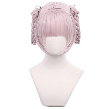 Nazuna Nanakusa Wig, Call of the Night Nazuna Nanakusa Cosplay Wig Clip Braids with Wig Cap, Length approx.32cm
