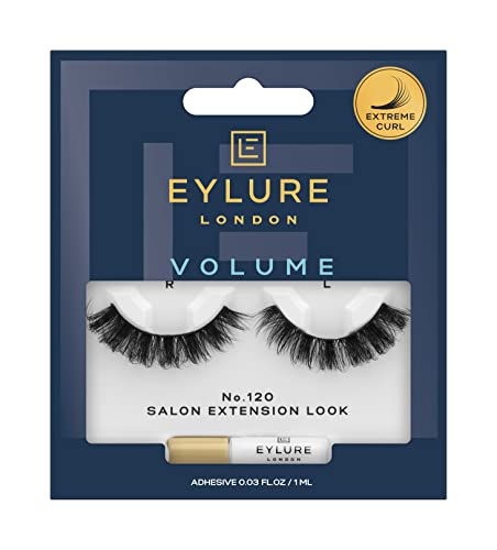 Eylure Volume No. 120 False Lashes, Black, 1 pair (Pack of 1)
