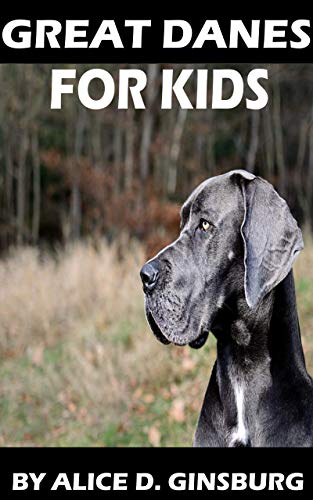 great dane and children